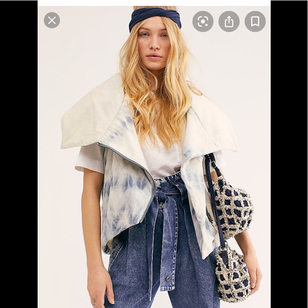 Free People vest. Tie dye serpa